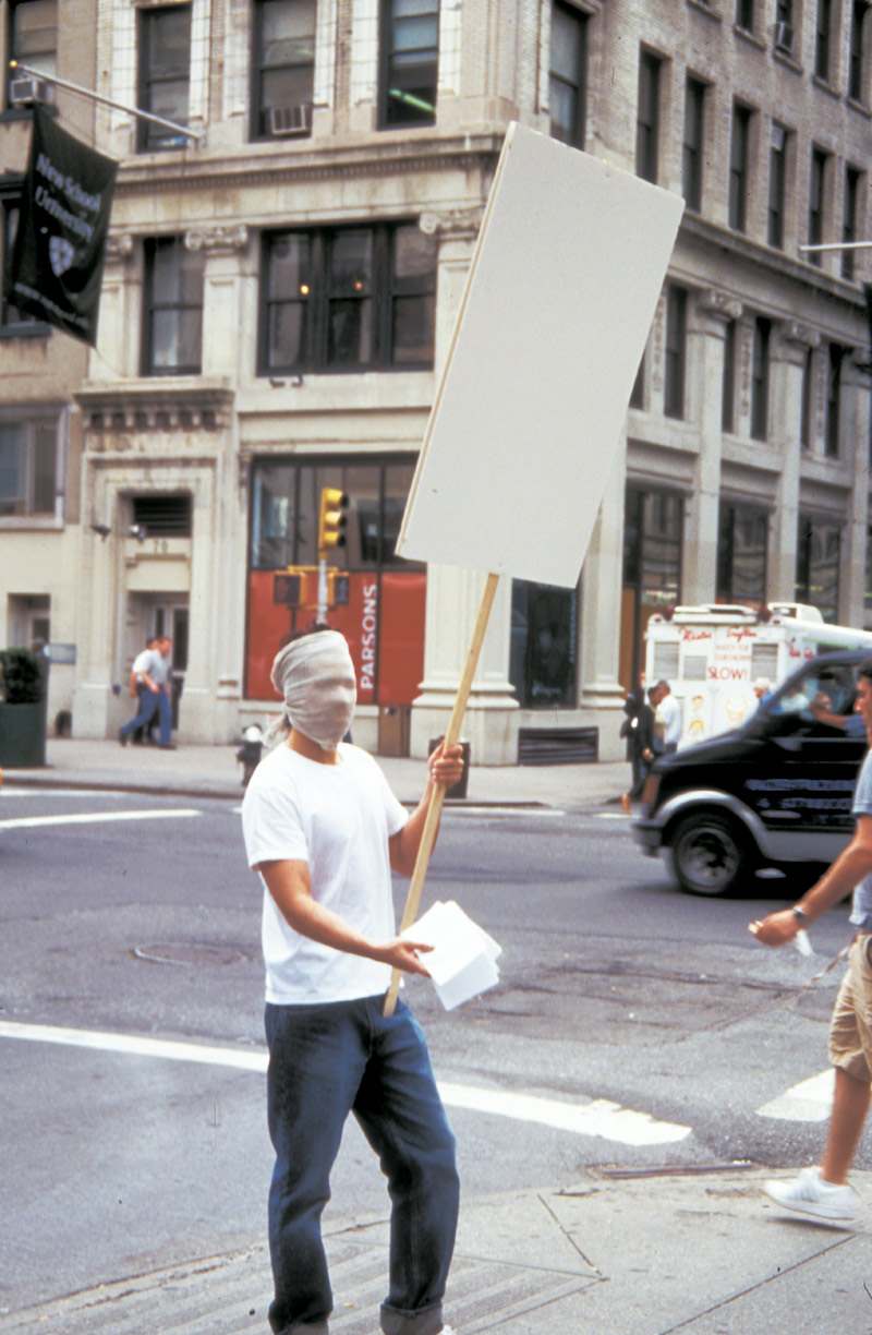Simon Foreman, Public Interventions — Empty Protest, the sign